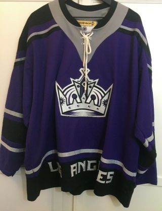 Koho Los Angeles Kings Home Black Crown Hockey Jersey Nhl Blank Sz.  Xxl