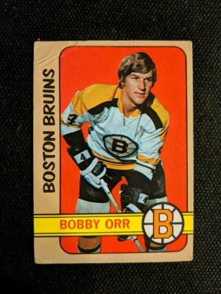 1972 - 73 Topps Bobby Orr 100 Hockey Card (lt Crease)