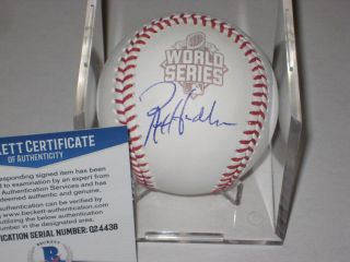 Rex Hudler (royals) Signed Official 2015 World Series Baseball W/ Beckett