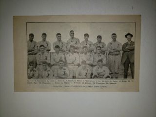 Atlanta Crackers 1913 Team Picture Rivington Bisland Harry Welchonce Wally Smith