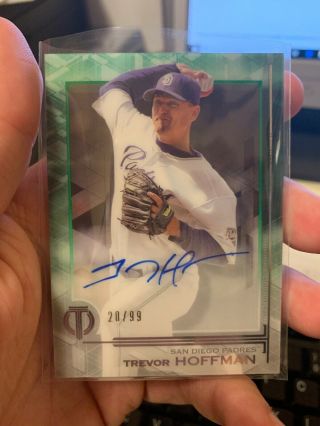 Trevor Hoffman 2019 Topps Tribute On Card Auto Green 20/99 San Diego Padres