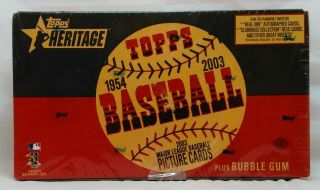 2003 Topps Heritage Mlb Baseball Trading Cards Factory Hobby Box