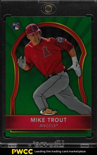 2011 Finest Green Refractor Mike Trout Rookie Rc /199 94 (pwcc)