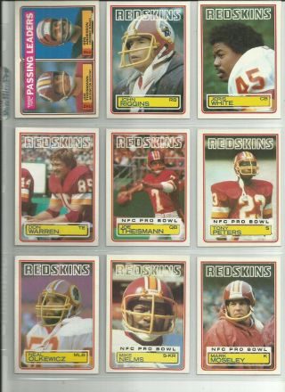 1983 Topps Washington Redskins " - Sized " Team Set - 24 Cards - Sharp