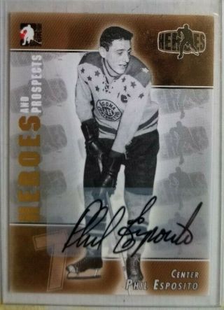 2004 - 05 Phil Esposito (nyr) Itg Heroes And Prospects Autograph A - Pe