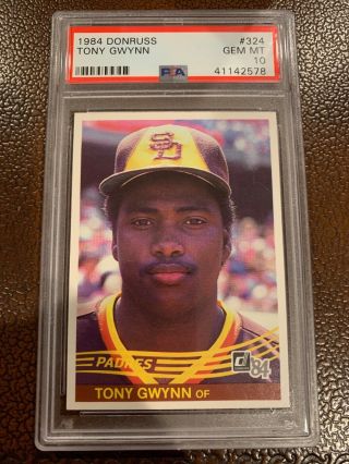 1984 Donruss Tony Gwynn 324 Psa 10 Padres
