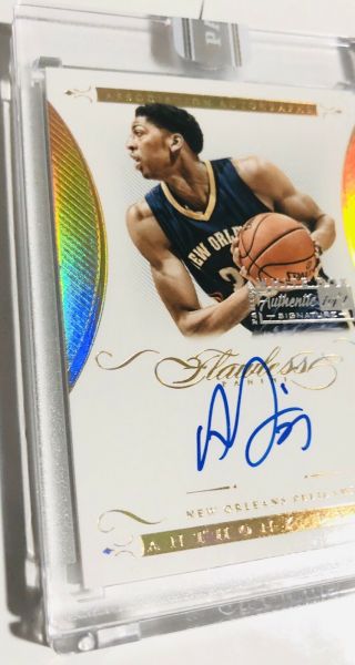 2014 - 15 Anthony Davis Flawless Autograph Gold Panini White Box 1/1 NON RC LAKERS 3