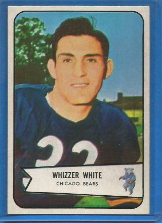 1954 Bowman Football Card (ex - Mt) 125 " Whizzer " White R/c - Chicago Bears
