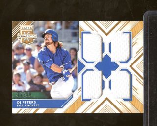 2018 Elite Extra Edition D.  J.  Peters 17/99 Game Jersey Rookie La Dodgers (ay16)