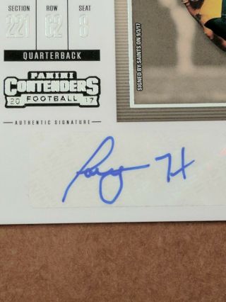 2017 Panini Contenders Rookie Ticket Auto Taysom Hill SP Saints RC No.  249 M - NM 2