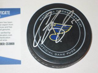 Colton Parayko Signed St.  Louis Blues Official Game Puck W/ Beckett