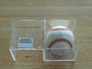 Boston Red Sox Dom Dimaggio Autographed Signed Baseball W/ Case