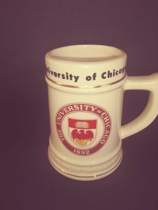 Vintage University Of Chicago 51/2 " X 3 " X 4 " Ceramic Stein