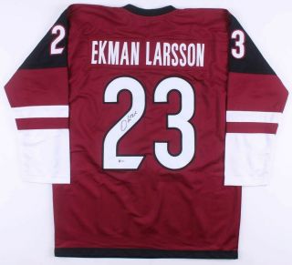 Oliver Ekman - Larsson Signed Arizona Coyotes Jersey (beckett)
