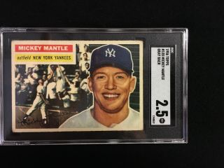 1956 Topps 135 Mickey Mantle