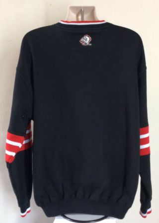 Vtg 90s Early 2000s Buffalo Sabres Sweatshirt Black Red XL Goat NHL Hockey 3