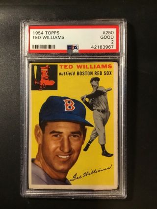 1954 Topps Ted Williams 250 Psa 2 Good