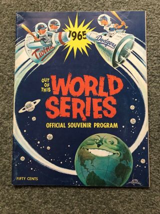 1965 Minnesota Twins Vs Los Angeles Dodgers World Series Program - Ex Unscored