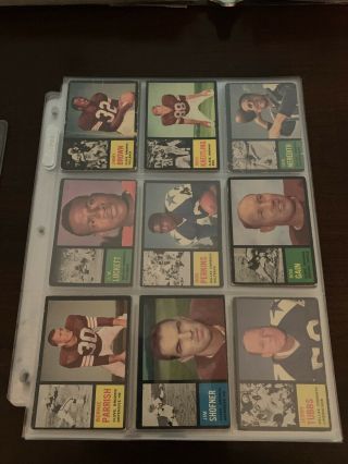 1962 Topps Football Card Starter Set 67/175 Cards With Stars Jim Brown 2