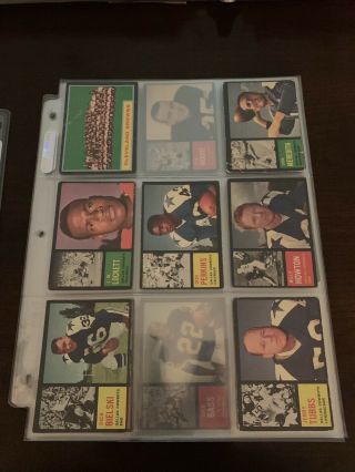1962 Topps Football Card Starter Set 67/175 Cards With Stars Jim Brown 3
