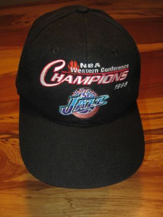 Vintage Nba Utah Jazz 1998 Western Conference Champions Mens Baseball Cap,  Hat