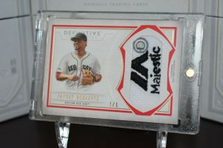 2019 Topps Definitive Xander Bogaerts Red Sox Jumbo Game Majestic Patch 1/1