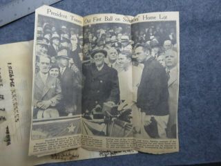 EBAB 1933 WORLD SERIES OFFICIAL SCORE CARD - WASHINGTON vs.  YORK 2 pg 3