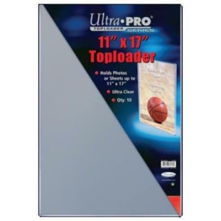 Ultra Pro Toploader 11 " X17 " Clear Card Holder 10 Pack [new] Case Top Loader Cdg