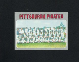 1970 Topps 608 Pittsburgh Pirates Team Card Roberto Clemente Unmarked Nrmt