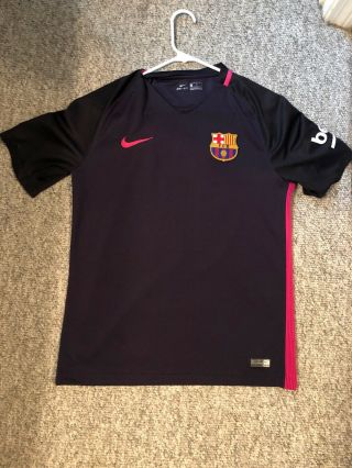 Nike Lionel Messi Fc Barcelona Away Jersey 2016/17 Qatar.