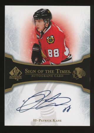 2007 - 08 Sp Authentic Sign Of The Times Patrick Kane Blackhawks Rc Auto