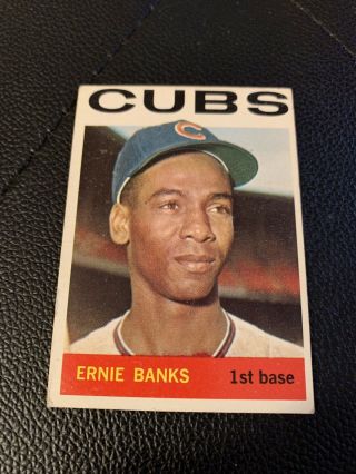 1964 Topps Ernie Banks Chicago Cubs 55 Baseball Card