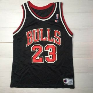 Mens Vtg Champion Michael Jordan 23 Chicago Bulls Nba Basketball Jersey Size 44