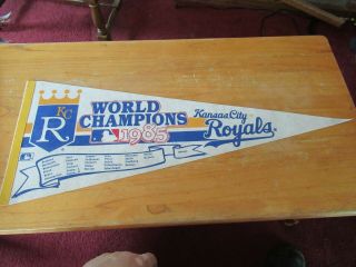 Kansas City Royals 1985 World Series Vintage Pennant