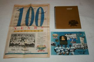 1990 Los Angeles Dodgers 100th Anniv.  Daily Planner Book,  Calendar,  Newspaper
