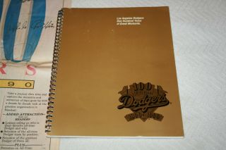 1990 Los Angeles Dodgers 100th Anniv.  DAILY PLANNER BOOK,  CALENDAR,  NEWSPAPER 2
