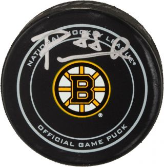 David Pastrnak Boston Bruins Signed Official Game Puck - Fanatics