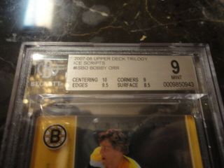 Bobby Orr 2007 - 2008 SBO ud trilogy ice scripts Auto/Signed Beckett 9 2