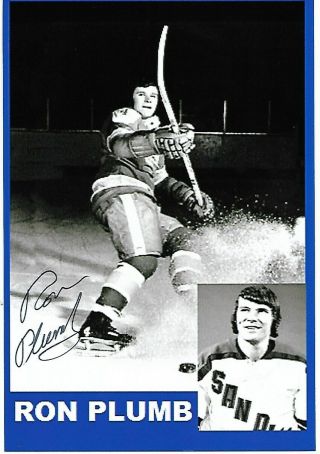 Ron Plumb Authentic Signed Autograph San Diego Mariners Wha 4x6 Hockey Photo