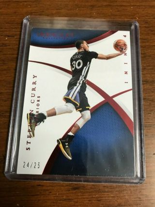 2014 - 15 Panini Immaculate Stephen Curry Red Parallel 24/25 Card 70 Warriors Sp