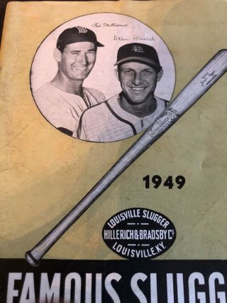 1949 Famous Slugger Baseball Year Book w TED WILLIAMS / Stan Musial COVER 2