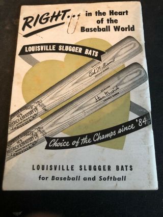1949 Famous Slugger Baseball Year Book w TED WILLIAMS / Stan Musial COVER 3