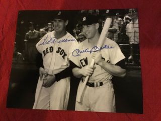 Mickey,  Mantle And Ted Williams Autographed 8x10.  Certified,