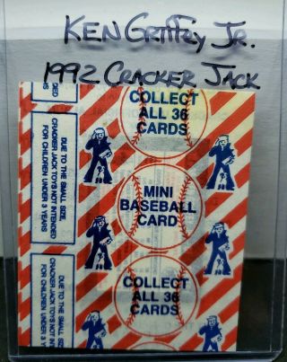 Rare 1992 Cracker Jack Ken Griffey Jr Mini Card 12/36