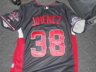 Ubaldo Jimenez Rockies/indians Signed 2010 All Star Jersey
