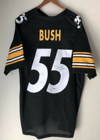 Devin Bush Jr.  Signed Pittsburgh Steelers Autographed Custom Football Jersey Bas