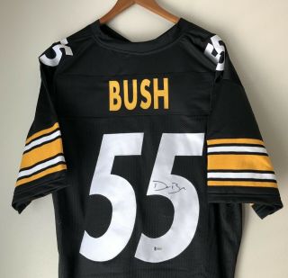 Devin Bush Jr.  Signed Pittsburgh Steelers Autographed Custom Football Jersey BAS 2