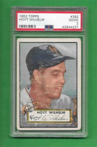 1952 Topps 392 Hoyt Wilhelm Rookie Psa Good 2 York Giants Card