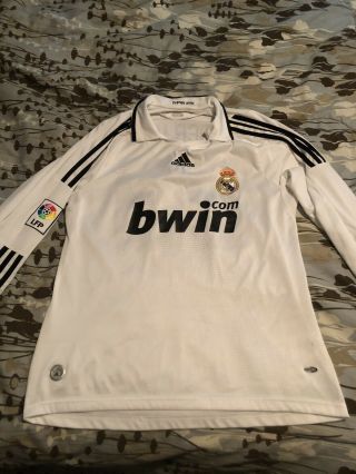Adidas Real Madrid Long Sleeve Home Rafael Van Der Vart Jersey Size Medium M