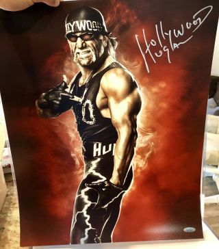 Wwe Wwf Wcw Hollywood Hulk Hogan Signed Autographed 16x20 Photo W/coa